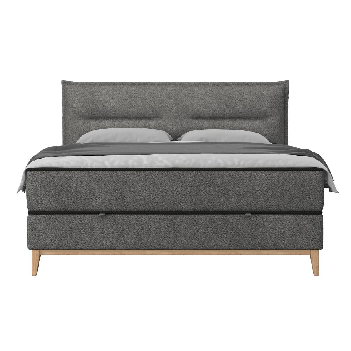 Boxbett Smile inkl. Matratze 180x200 - Anthrazit, KONVENTIONELL, Holz/Holzwerkstoff (180/200cm) - James Wood