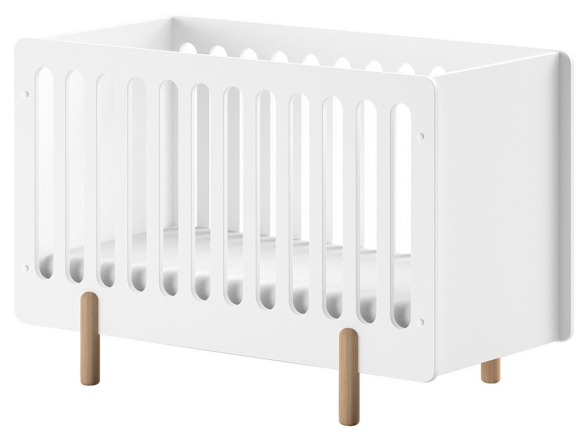 Gitterbett Simple - Weiß, MODERN, Holzwerkstoff (60/120cm) - MID.YOU