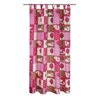 Dětský závěs Veverka, 135/180 cm, růžová - růžová, Basics, textil (135/180cm)