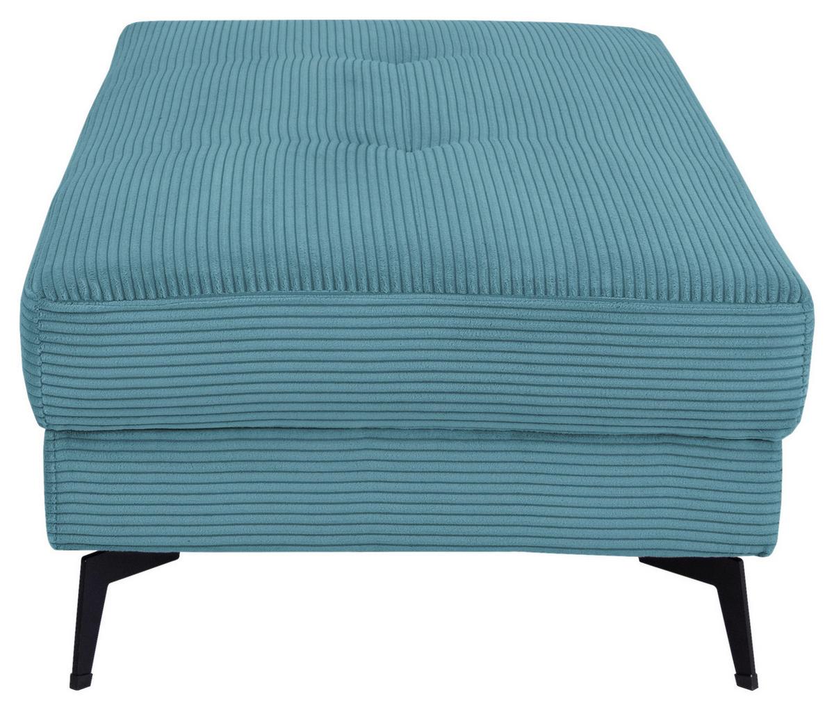 Hocker Zero Blau B: 140 cm - Blau/Schwarz, Trend, Textil (140/46/80cm)