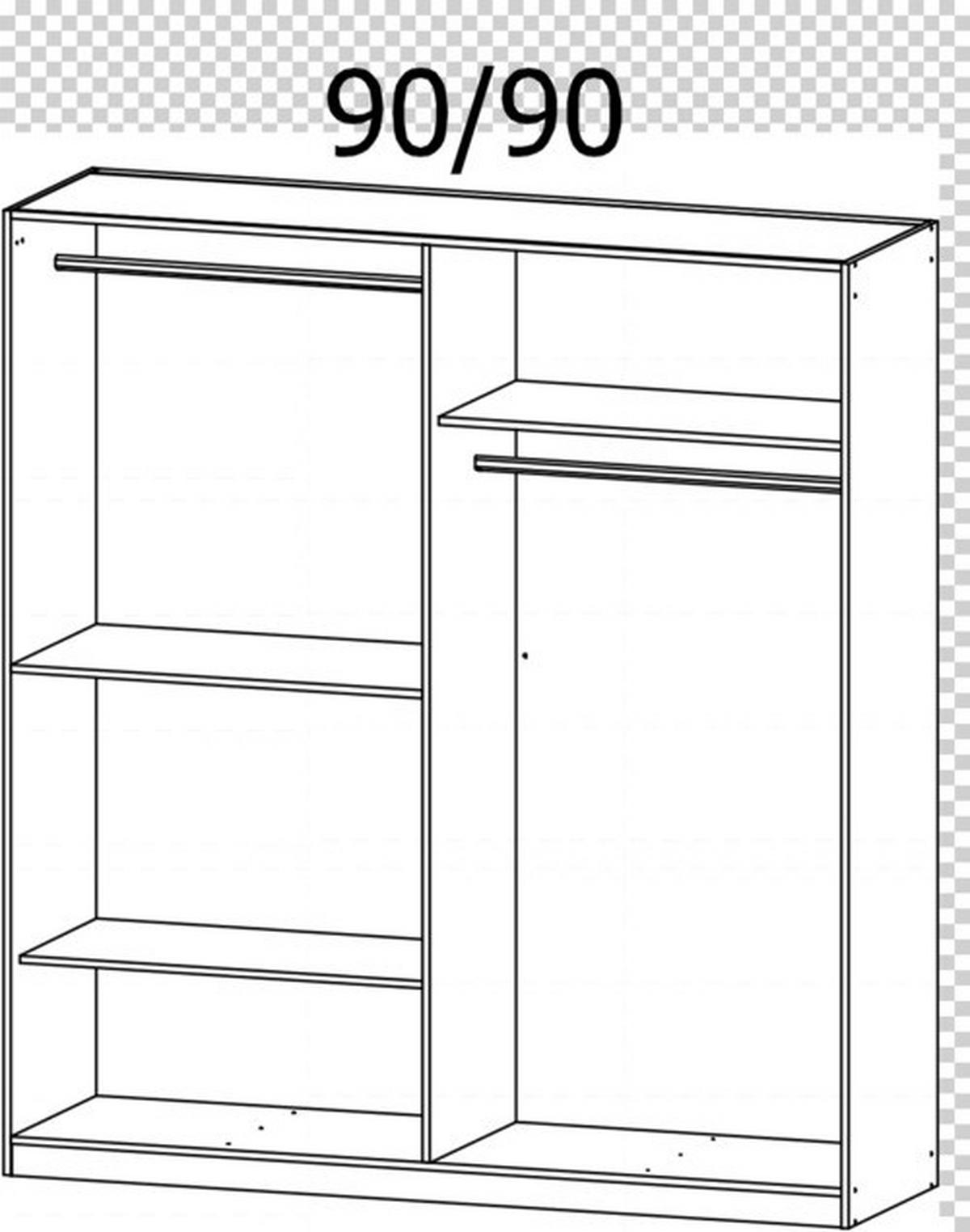Drehtürenschrank Maika Weiß B: 180 cm - Weiß, MODERN, Holzwerkstoff (180/210/54cm) - Rauch Möbel