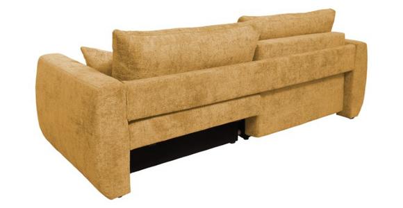 Schlafsofa Bali - Bernsteinfarben/Schwarz, MODERN, Holz/Textil (245/74-90/104cm) - Luca Bessoni