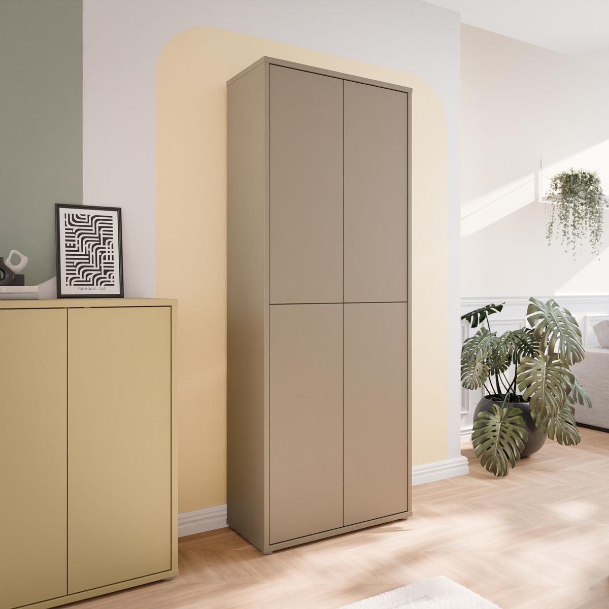 Botník barva TAUPE - šedá/šedohnědá, Moderní, kompozitní dřevo/plast (74,5/191,9/34,9cm)