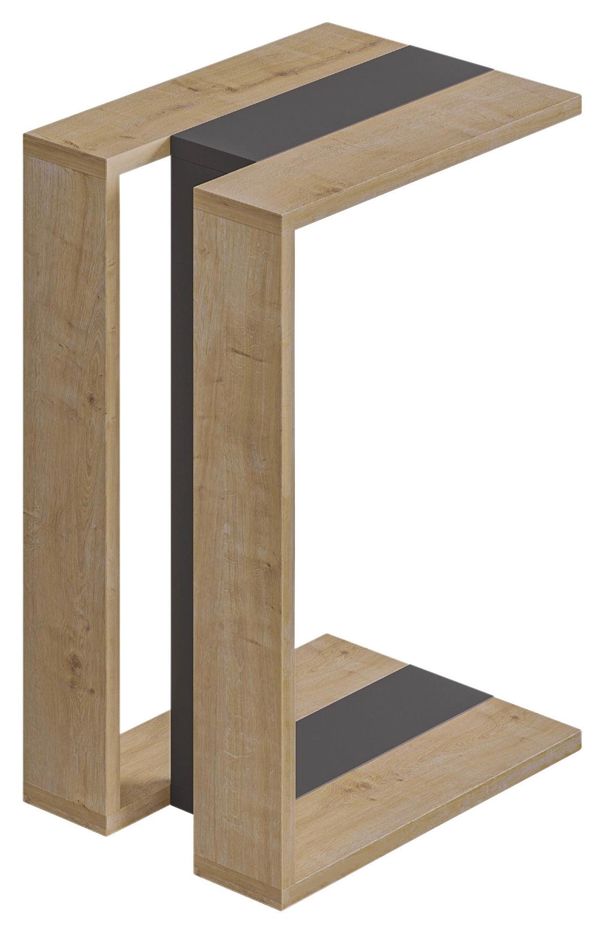Beistelltisch Muju Beistelltisch - Eichefarben, Design, Holzwerkstoff (30/40/57cm) - Livetastic