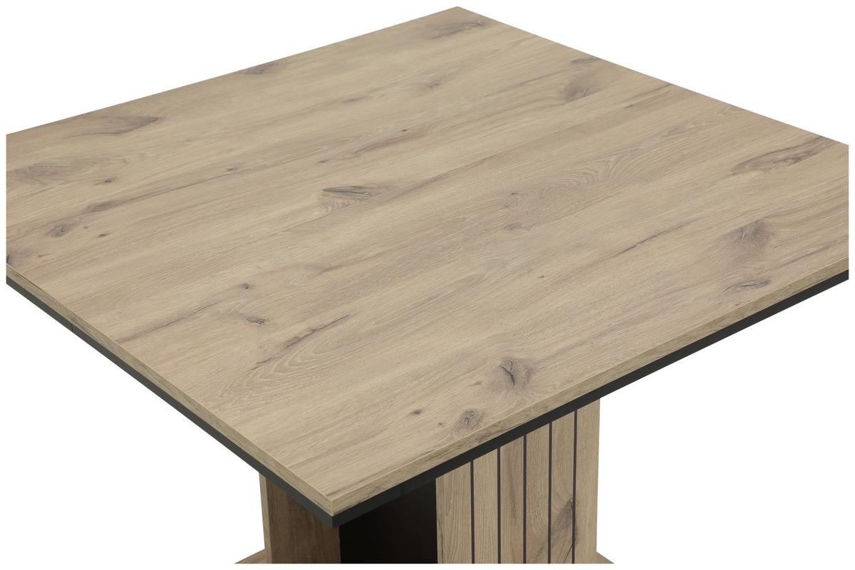 Ausziehtisch Raul 100 Az 100-140x76x100cm Artisan Eiche - Schwarz/Eiche Artisan, MODERN, Holzwerkstoff (100-140/76/100cm)