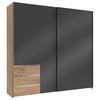 Schwebetürenschrank B: 250 Cm Level Grau/eichefarben Dekor - Eichefarben/Grau, MODERN, Holzwerkstoff (250/236/65cm) - MID.YOU