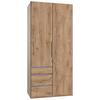 Drehtürenschrank Level 36 A Plankeneiche Dekor, B:100cm - Plankeneiche, MODERN, Holzwerkstoff (100/216/58cm) - MID.YOU