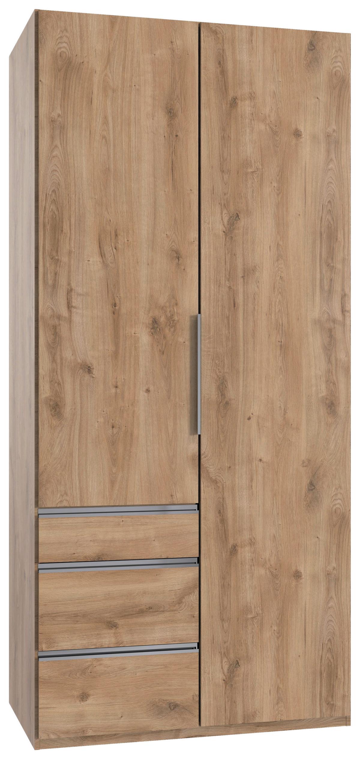 Drehtürenschrank Level 36 A Plankeneiche Dekor, B:100cm - Plankeneiche, MODERN, Holzwerkstoff (100/216/58cm) - MID.YOU