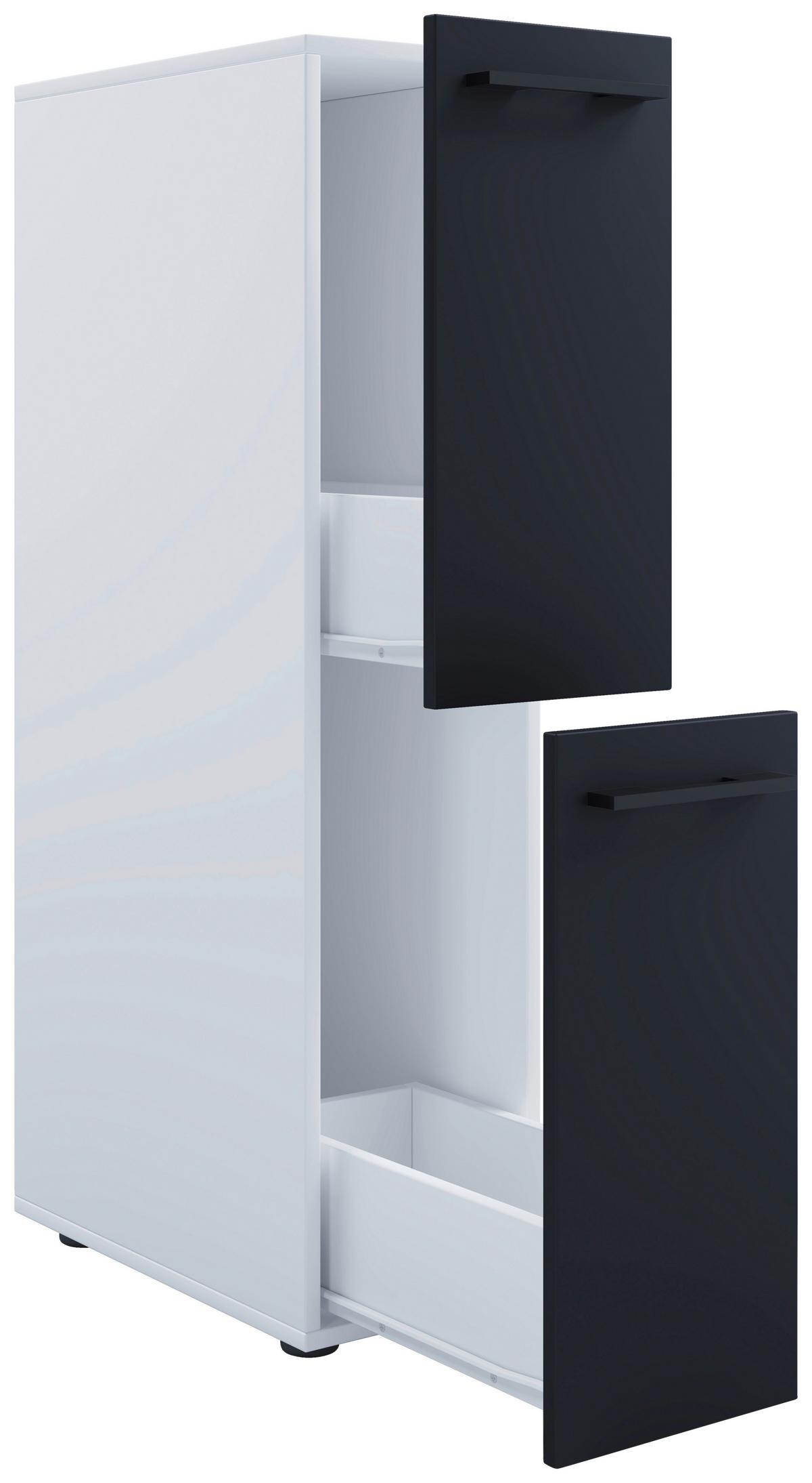 Midischrank Sadilo L - Anthrazit/Schwarz, MODERN, Holzwerkstoff (25/110/50cm) - MID.YOU