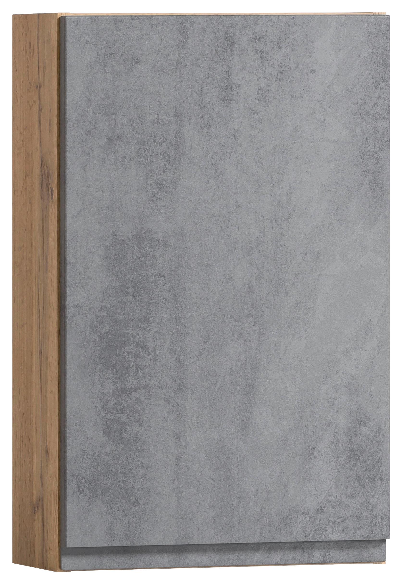 Hängeschrank Varese B: 40 cm Hellgrau/Eiche Wotan