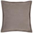 Zierkissen Maren 45x45 cm Polyester Grau mit Zipp - Grau, ROMANTIK / LANDHAUS, Textil (45/45cm) - James Wood