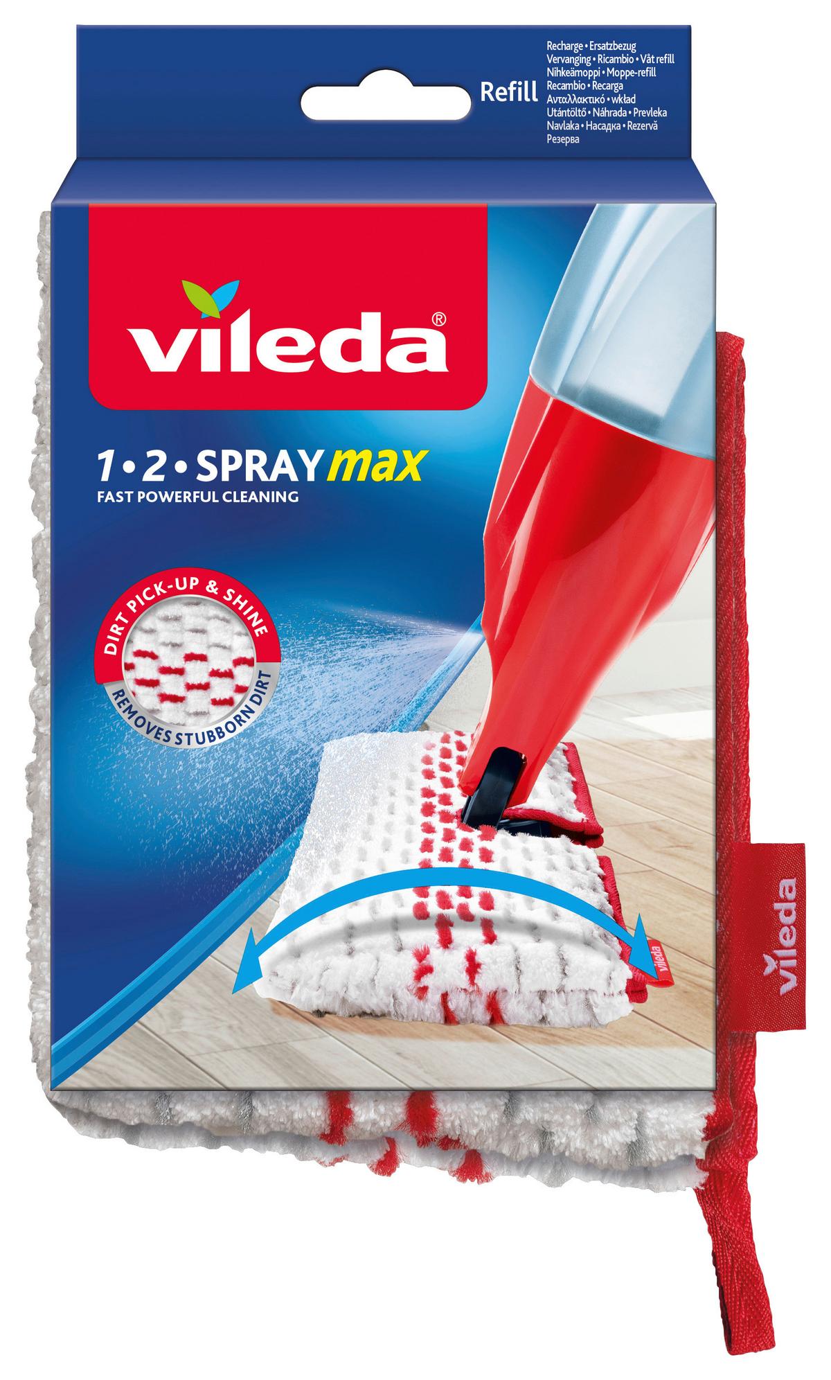 Pótfelmosófej Vileda 1-2 Spray Max - műanyag/textil - Vileda