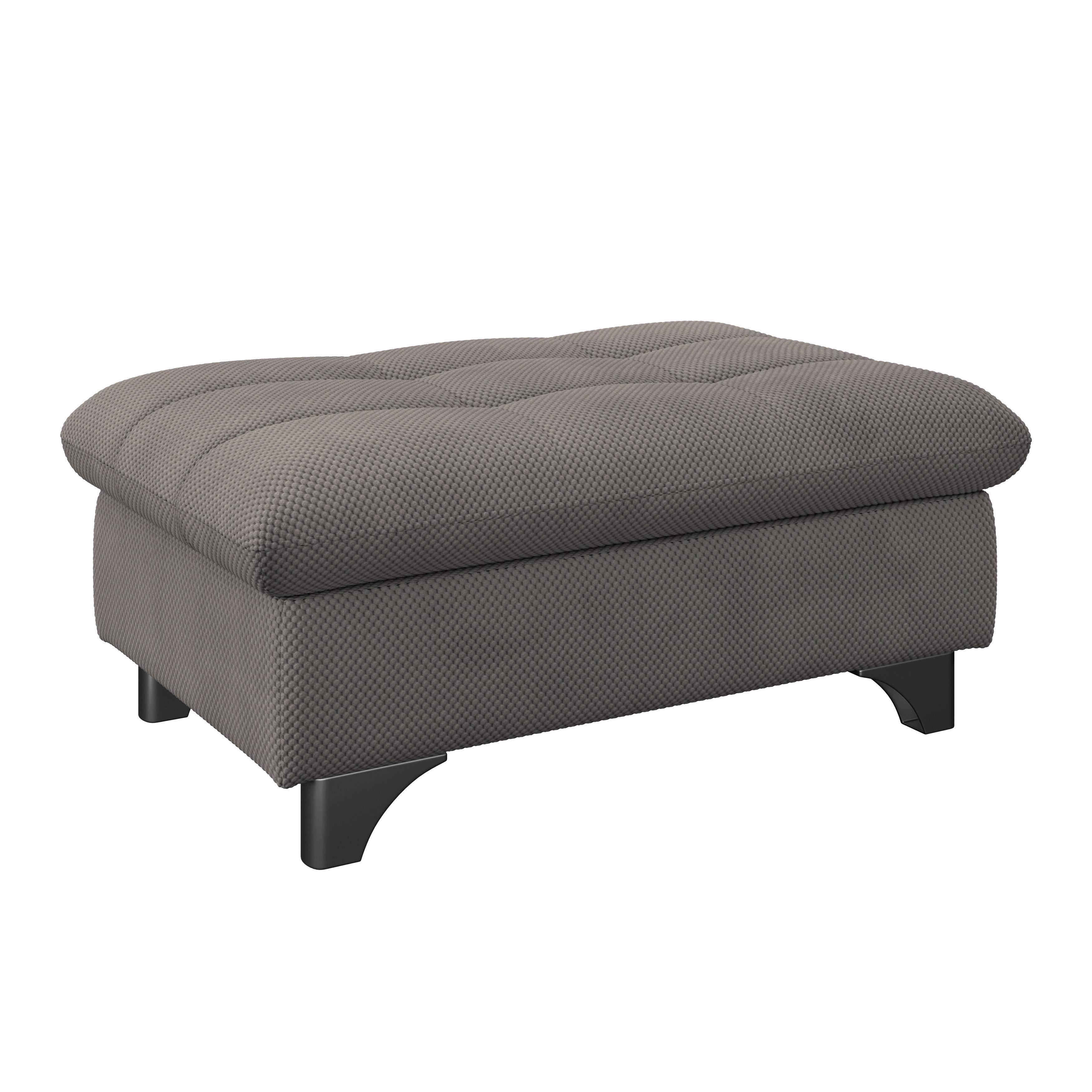 Hocker Gemini Braun, B: 108cm - Chromfarben/Braun, KONVENTIONELL, Textil (108/46/108cm)
