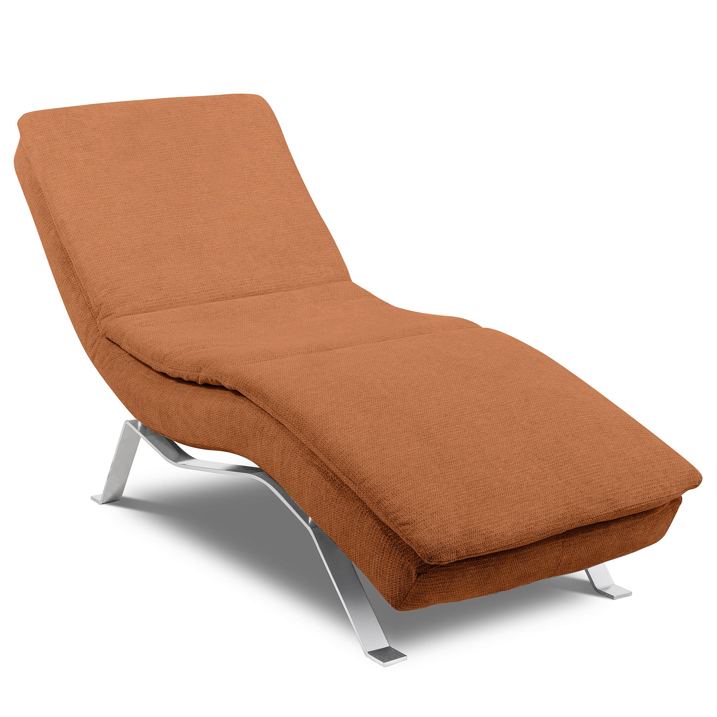 RELAXLIEGE Rostfarben B: 65 cm - Rostfarben/Silberfarben, Design, Textil (65/95/171cm) - Celina Home