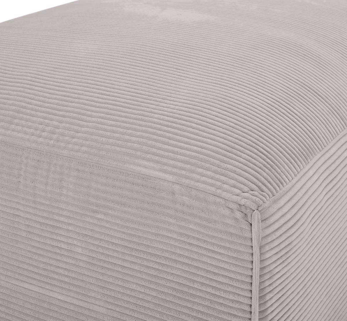 Ecksofa Mit Zierkissen Pearl Taupe 196x303 Cm - Taupe/Schwarz, Design, Textil (196/303cm) - Livetastic