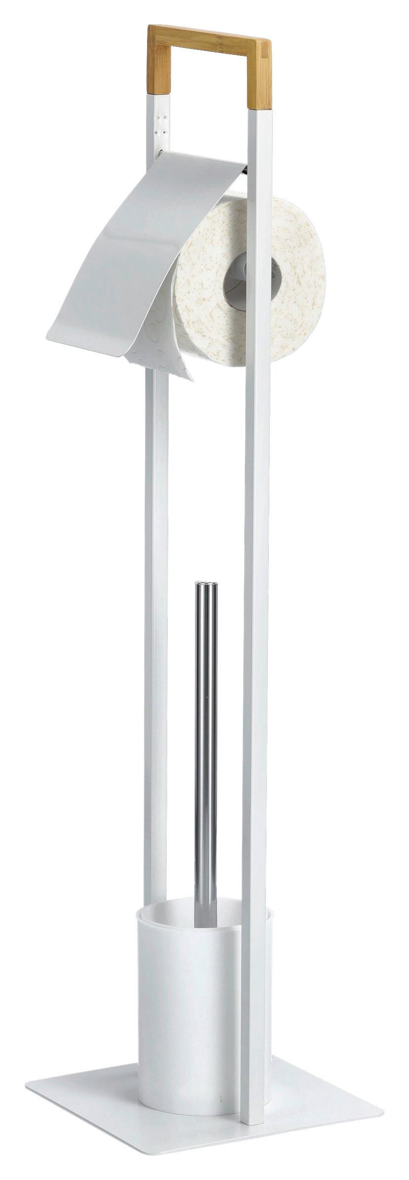 Wc-bürstenkombination Weiß B: 19 Cm - Weiß, Basics, Holz/Kunststoff (19/19/75cm) - Zeller Present