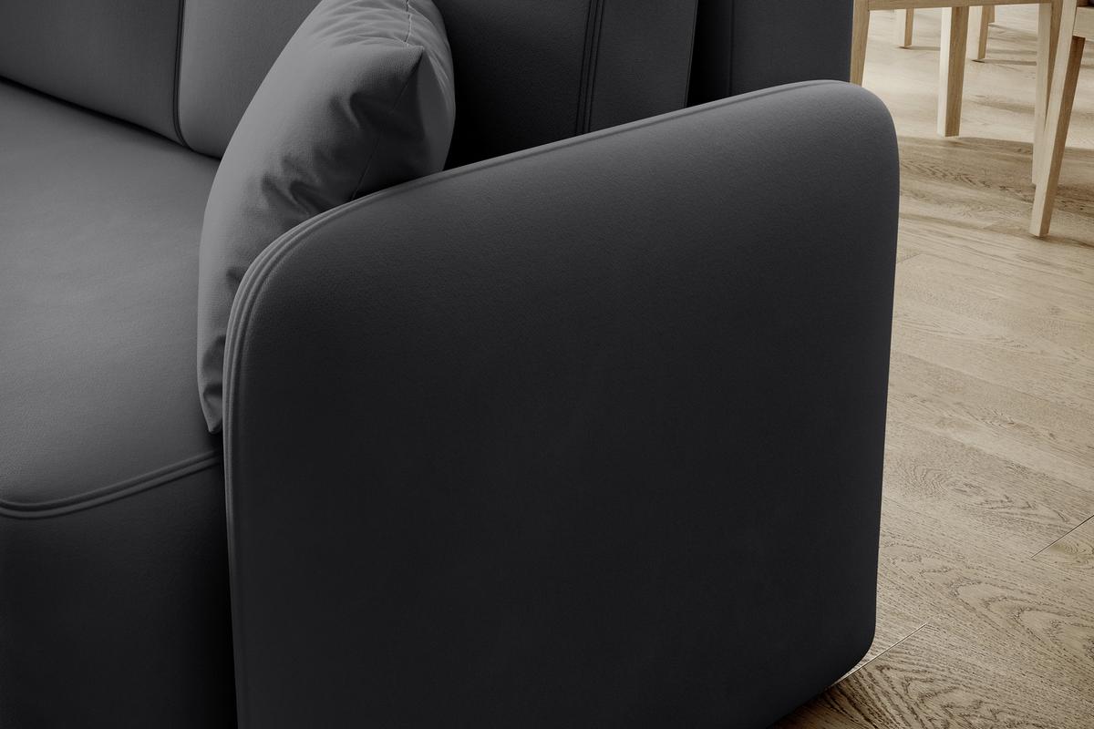 Ecksofa Hadson Grau S: 150x206 Cm - Schwarz/Grau, Design, Textil (150/206cm) - P & B