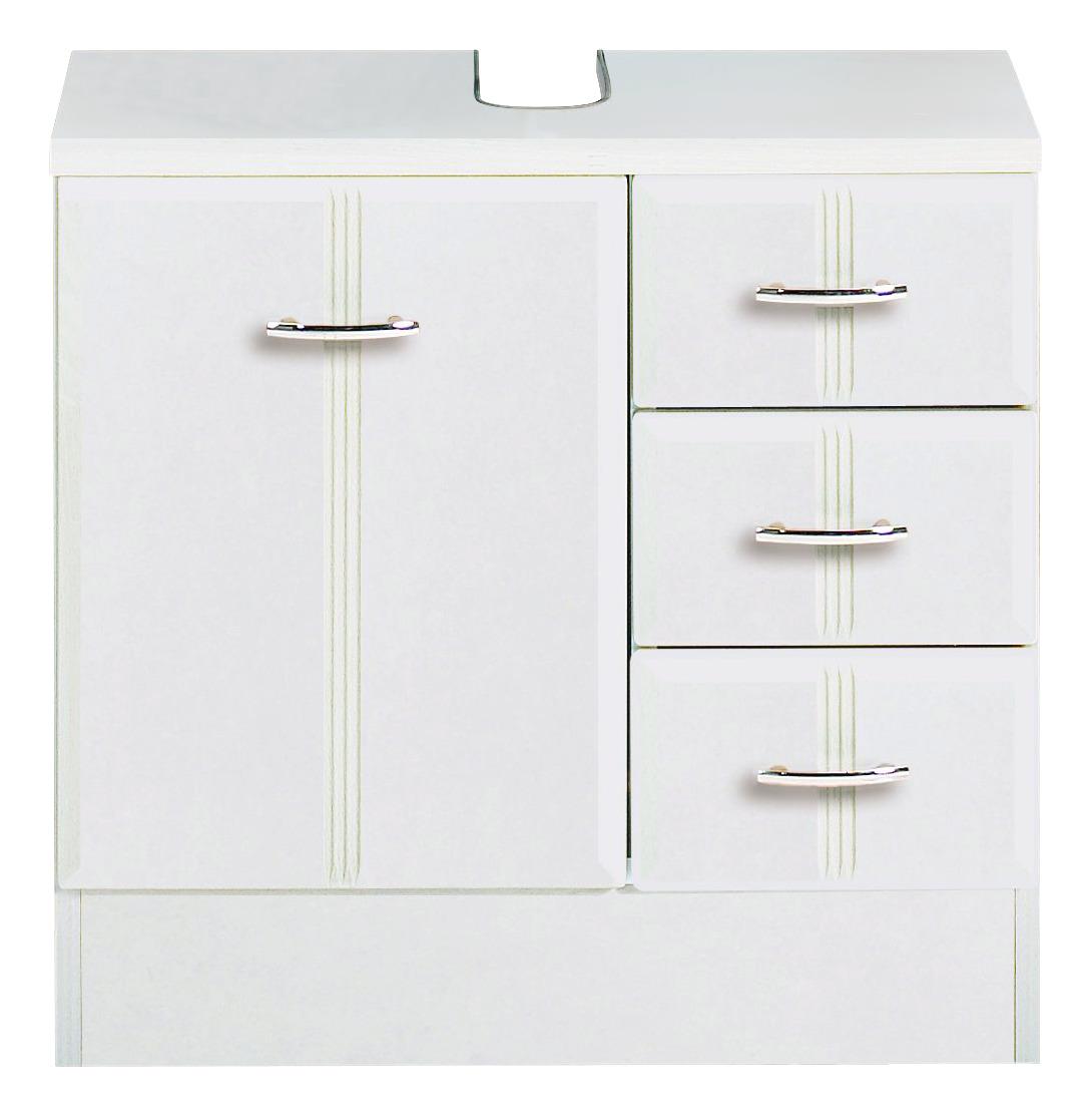 MID.YOU Waschbeckenunterschrank Rallye B: 60cm, Weiß Dekor