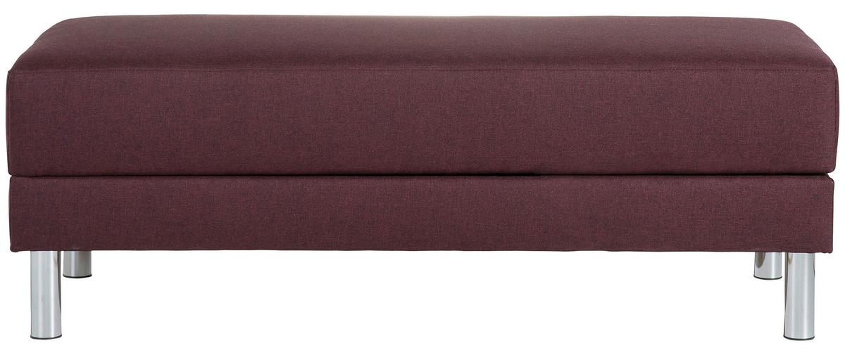 Ecksofa Mit Schlaffunktion Just Fashion, Dunkelrot - Chromfarben/Dunkelrot, KONVENTIONELL, Textil (152/230cm) - Max Winzer