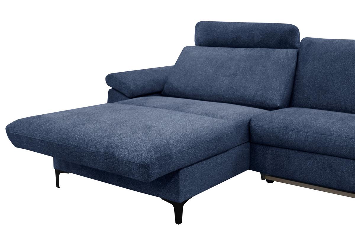 SEDACÍ SESTAVA BADEN - modrá/černá, Design, kov/textil (168/291cm)