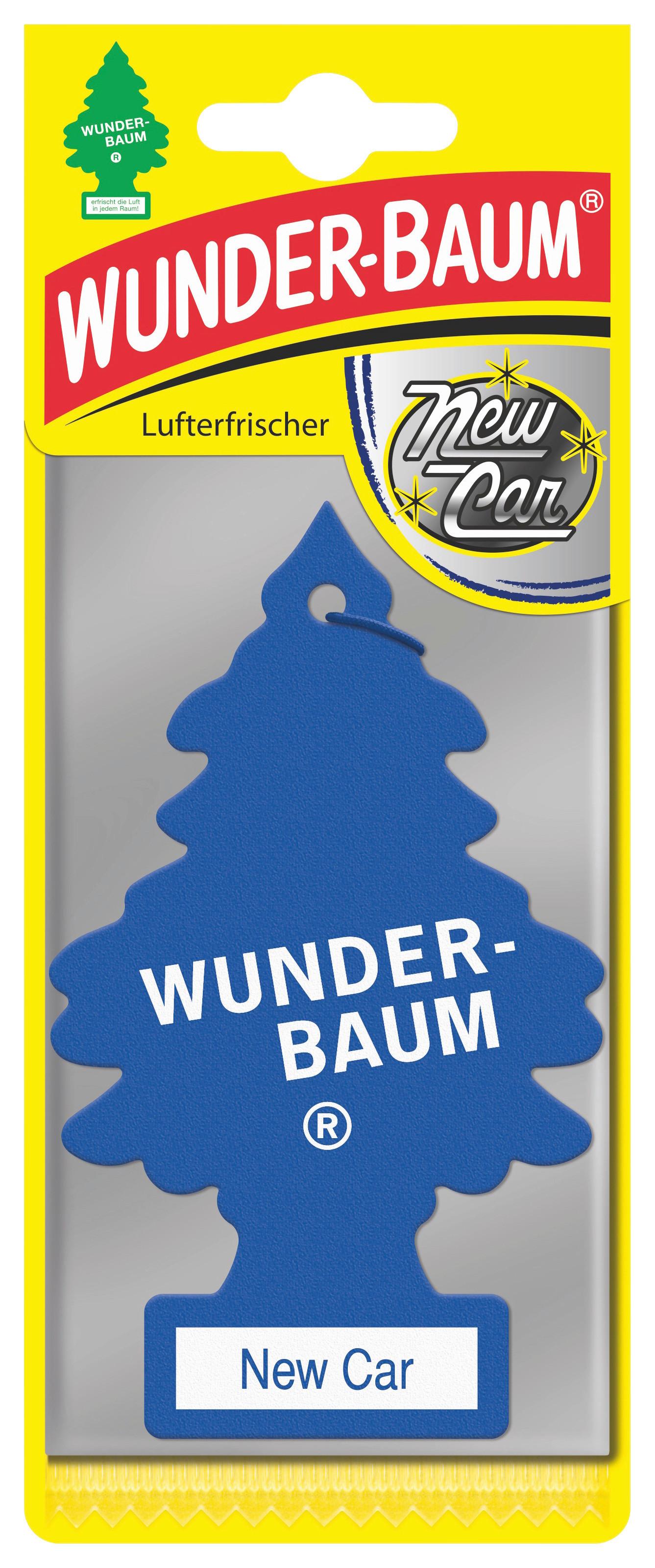 Wunderbaum Zum Aufhängen New Car Duft 1 Stk - Blau, MODERN, Karton (8/19/0,5cm) - Wunderbaum