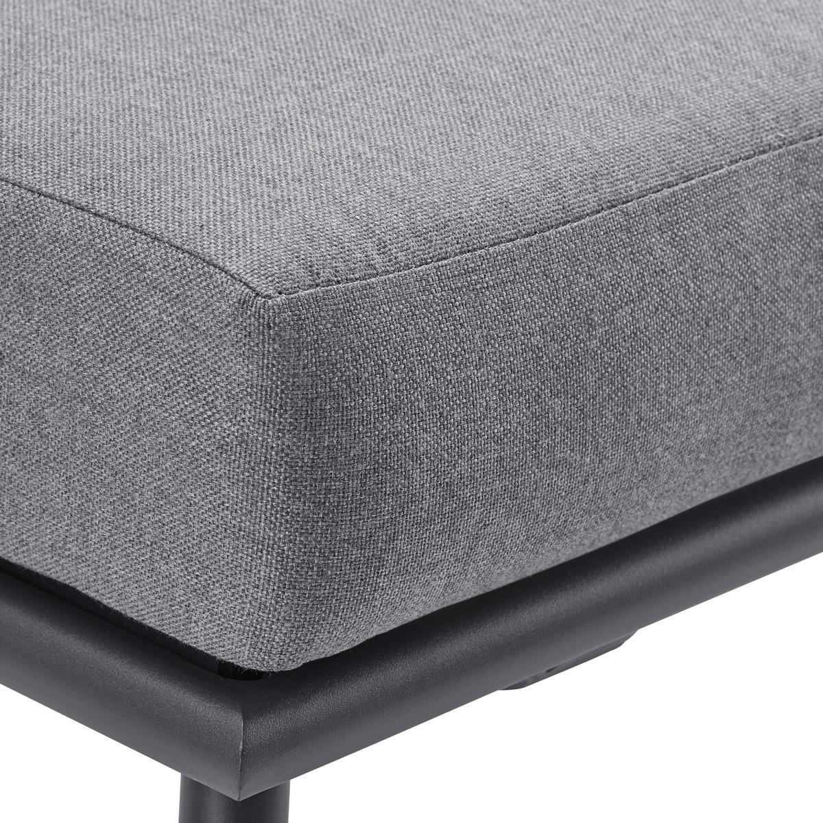 Zahradní souprava CAMILLA - šedá, Moderní, kov/textil (252/65/68cm) - Bessagi Garden