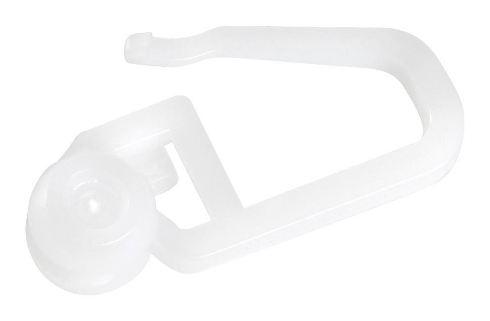 Posuvný Jezdec Amelie, 100 Kusov, Bílá - bílá, plast (1/1/1cm) - Modern Living