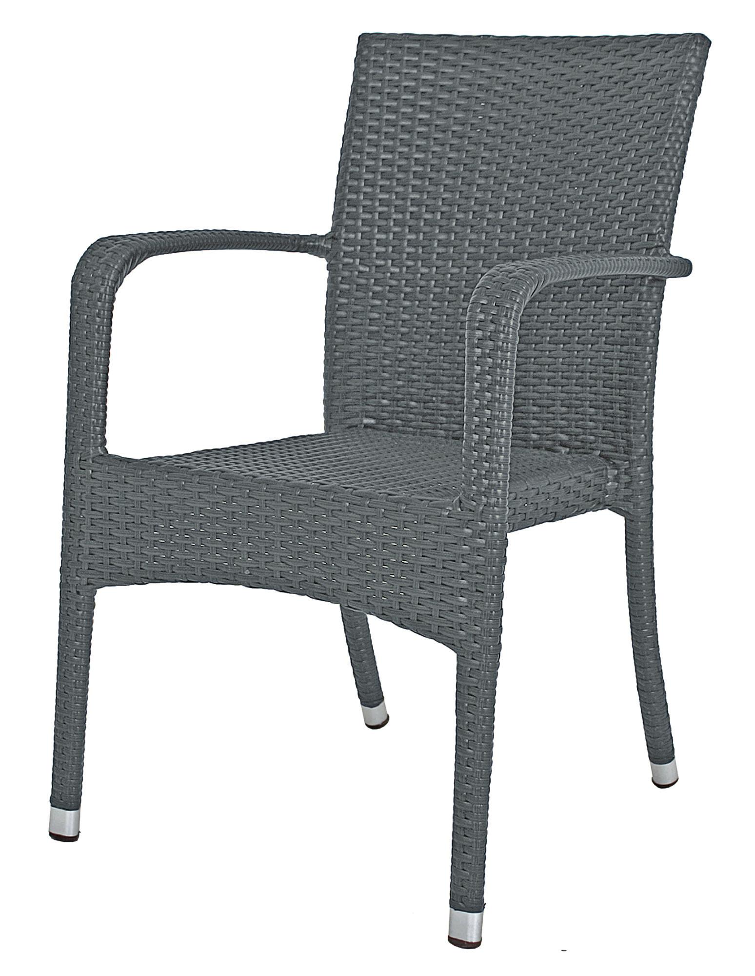 Stapelstuhl London - Grau, Basics, Kunststoff/Metall (56/87/55cm) - Gardenson