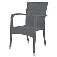 Stapelstuhl London - Grau, Basics, Kunststoff/Metall (56/87/55cm) - Gardenson