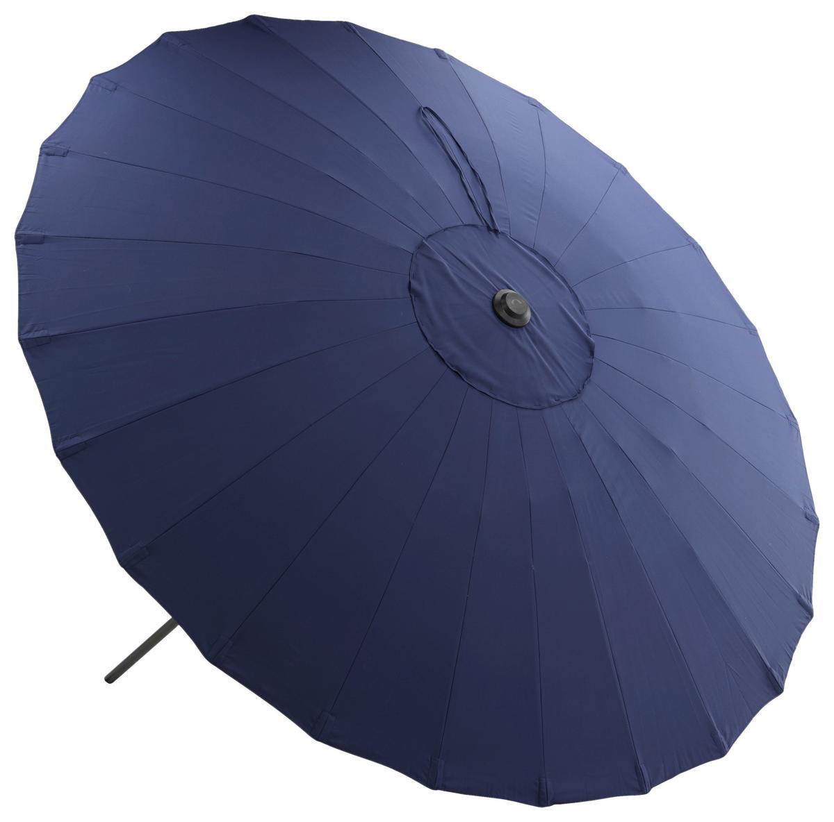 Sonnenschirm Palmetto DM: 270 cm H: 249cm Blau - Blau, KONVENTIONELL (270/270cm) - Gardenson