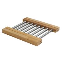 Podložka pod hrnec BABSI - barvy stříbra/přírodní barvy, Konvenční, kov/přírodní materiály (22/21/2cm) - Mömax