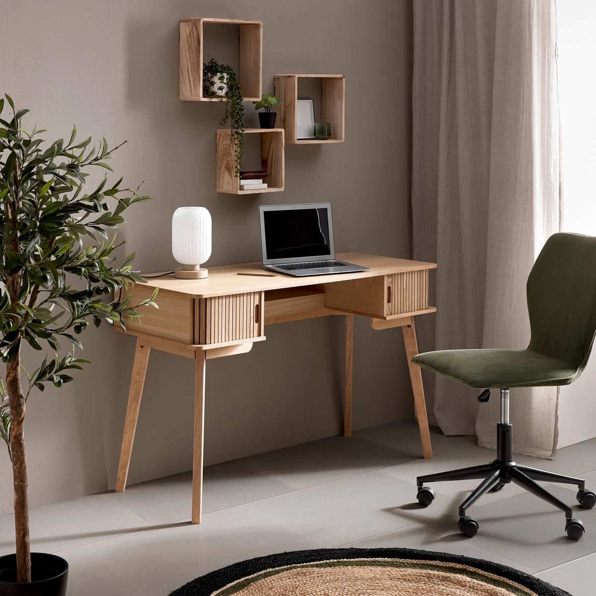 Schreibtisch Skandy Naturfarben - přírodní barvy, Moderní, dřevo/kompozitní dřevo (120/75/48cm) - Premium Living