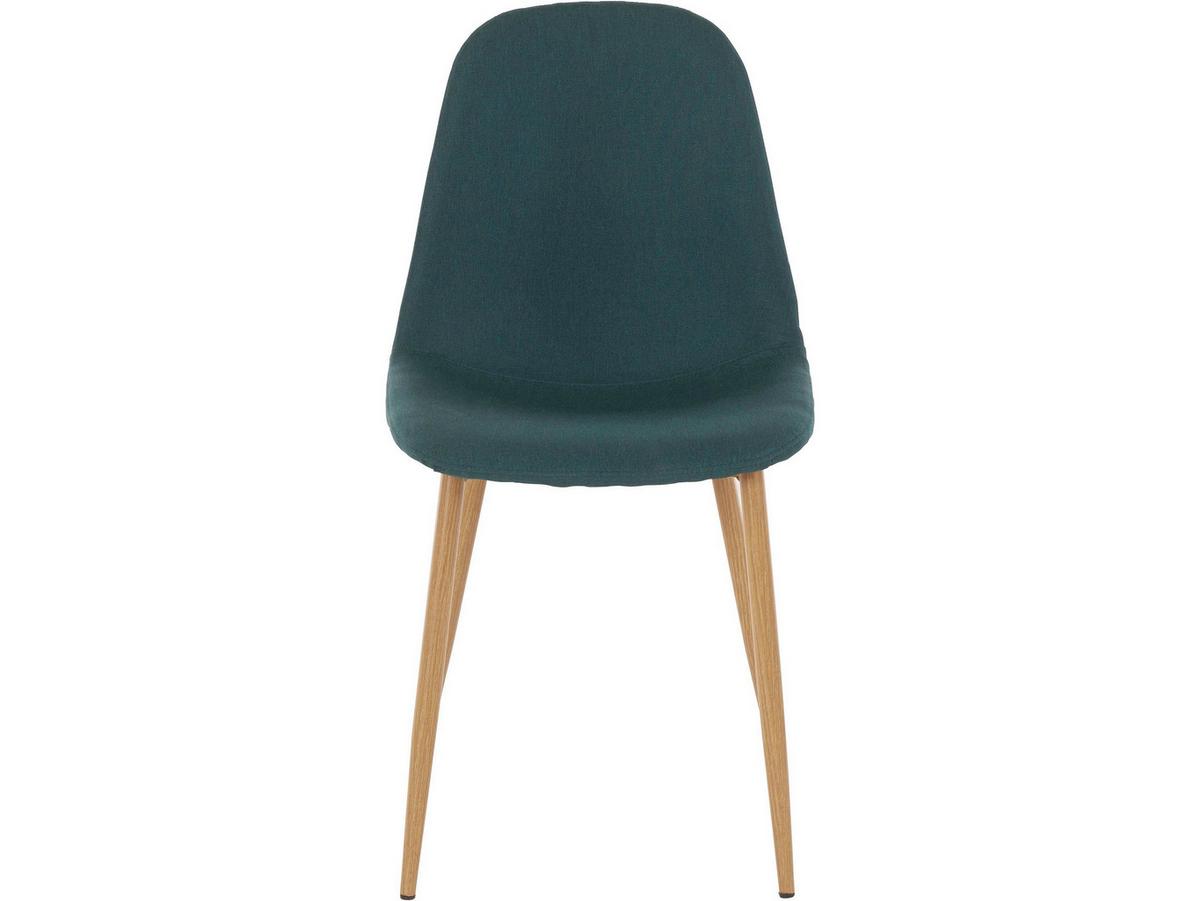 Stuhl-Set Miller Dunkelgrün B: 44cm 4--Teilig - Dunkelgrün/Eichefarben, Design, Textil/Metall (44/87/52cm) - MID.YOU