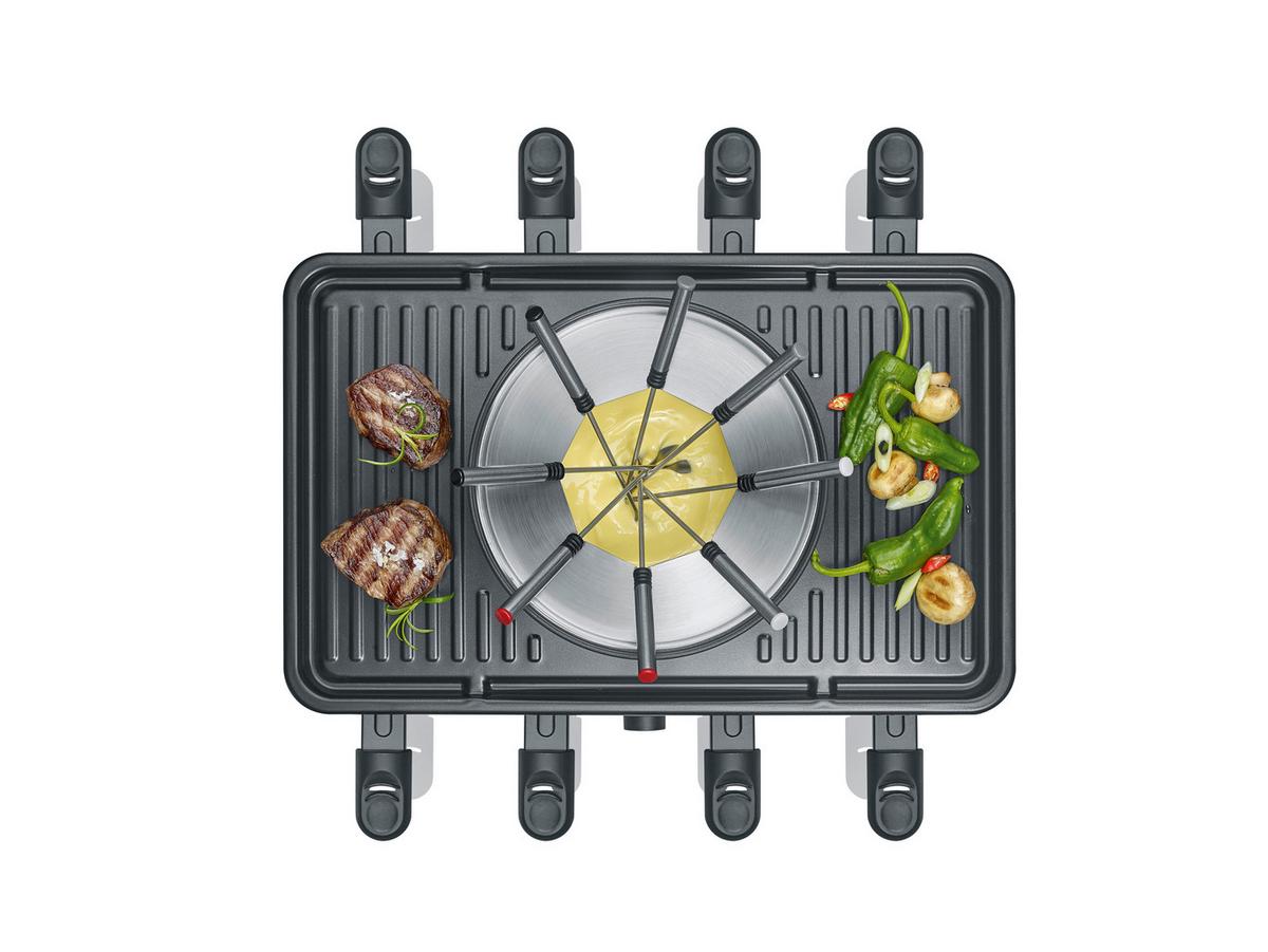 Raclette-/fondue-kombination Rg 2347 Raclette-Fondue - Schwarz, Basics, Kunststoff/Metall (40/18/26cm) - Severin