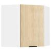 Eckoberschrank Fasola Honigeiche/Weiß B: 57 cm - Honigeiche/Weiß, Trend, Holzwerkstoff/Kunststoff (57/60/57cm) - MID.YOU