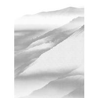 Fototapete White Noise Mountain - Weiß/Grau, Trend (200/280cm)