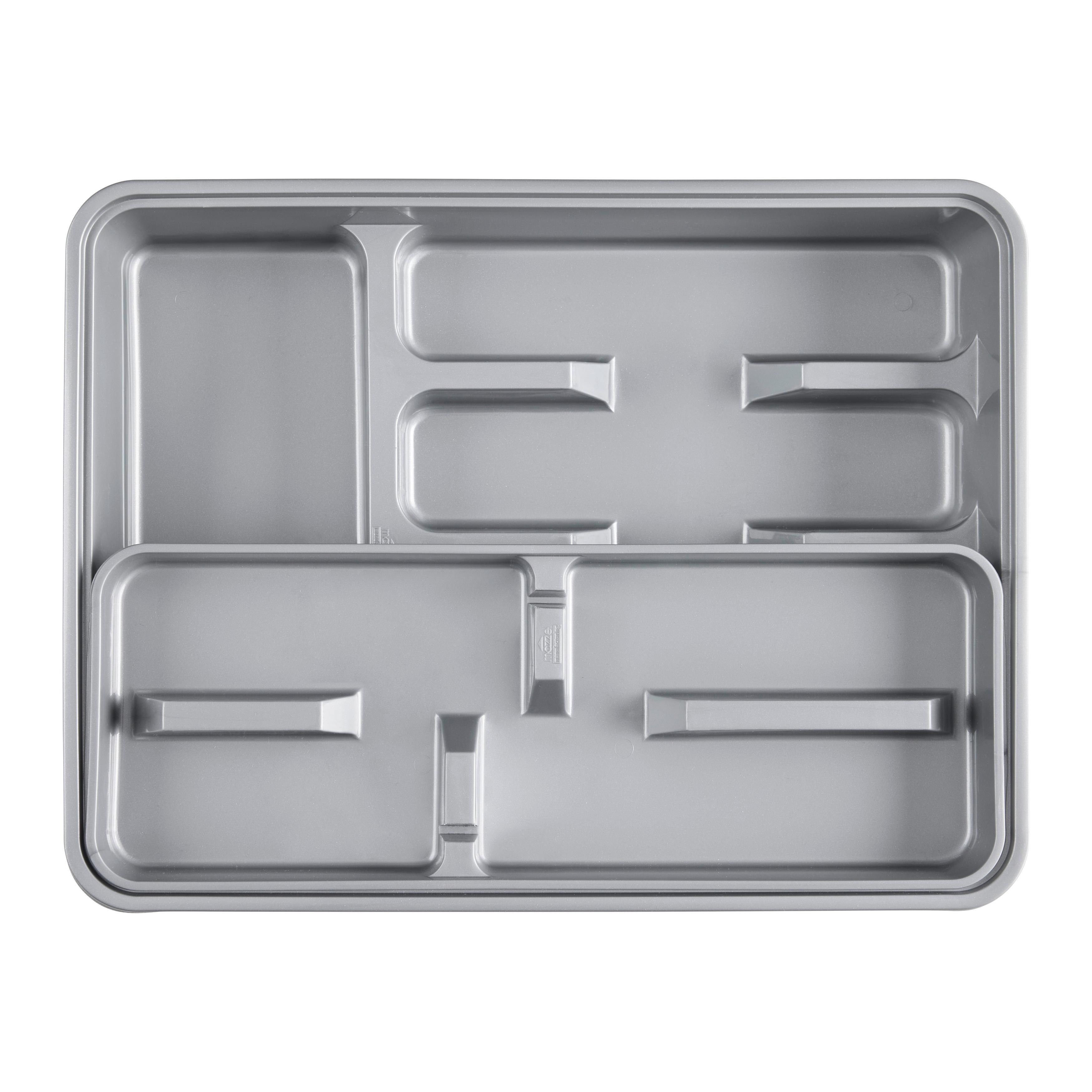 Přborník MANUELA - šedá, Basics, plast (30/40/7cm) - Mömax