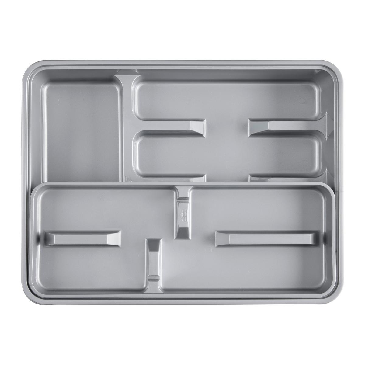 Přborník MANUELA - šedá, Basics, plast (30/40/7cm) - Mömax