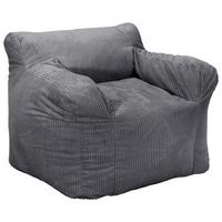 Sitzsack Rivo Cord grau, Indoor, B: 110cm - Grau, Basics, Textil (110/75/100cm)