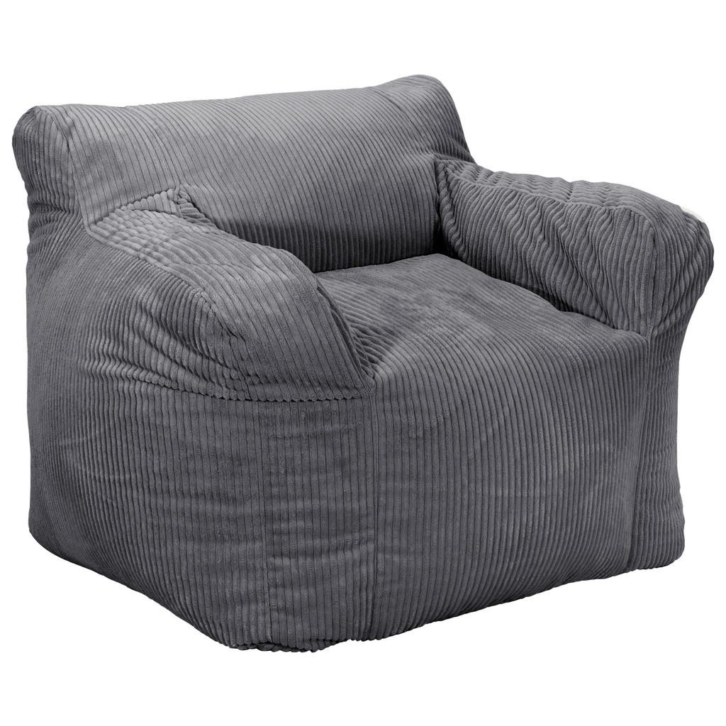 Sitzsack Rivo Cord grau, Indoor, B: 110cm