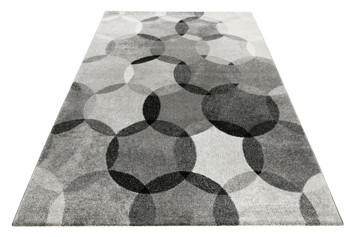 Webteppich Silber/Grau Graphik Modernina 120x170 cm - Dunkelgrau/Beige, Design, Textil (120/170cm) - Esprit