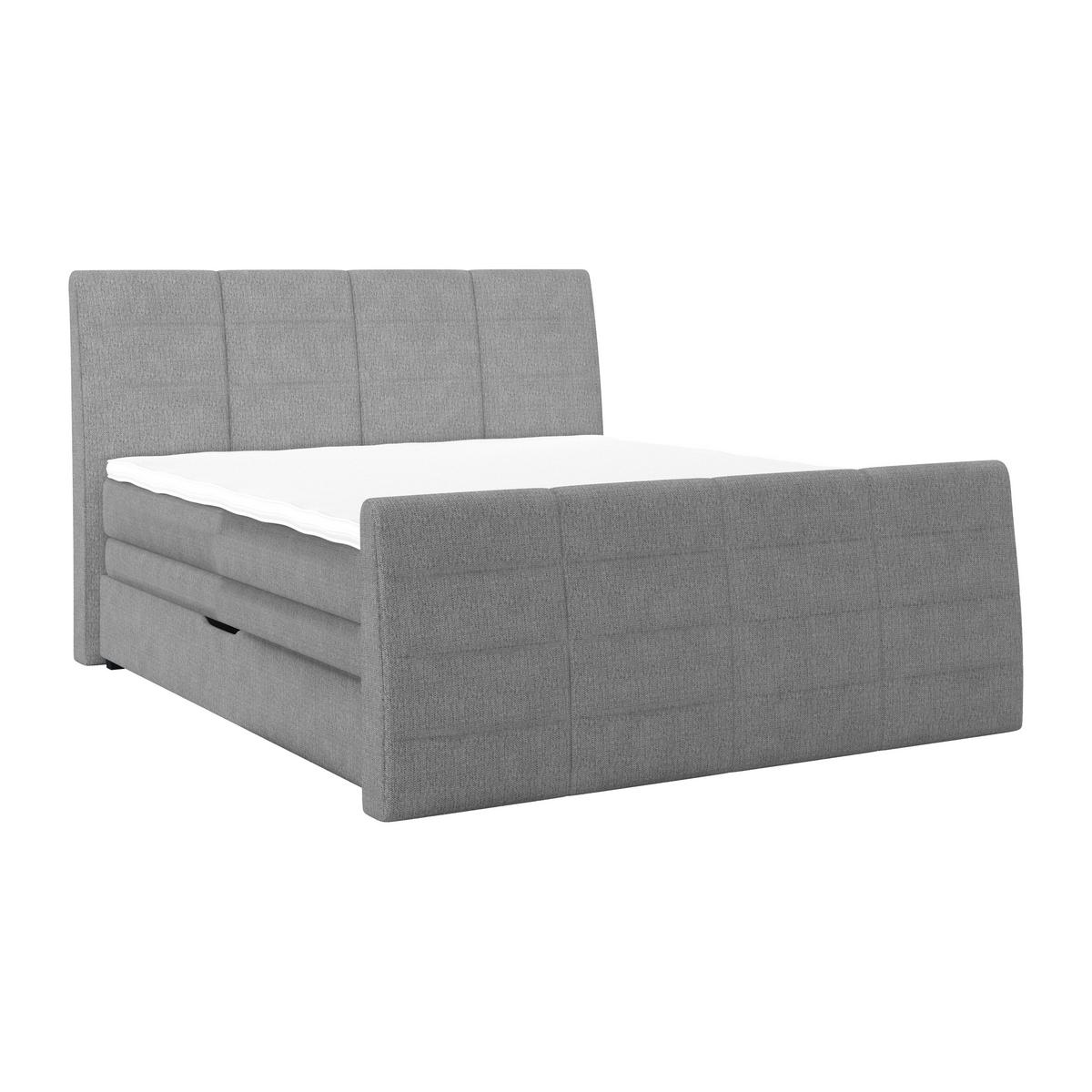 Boxspringbett Libra - Titanfarben/Schwarz, KONVENTIONELL, Textil (160/200cm)