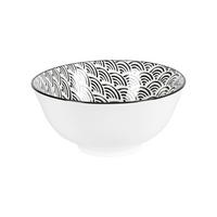 Miska na müsli Shiva, Ø: 15,5cm - bílá/černá, Lifestyle, keramika (15,5/7cm) - Mömax
