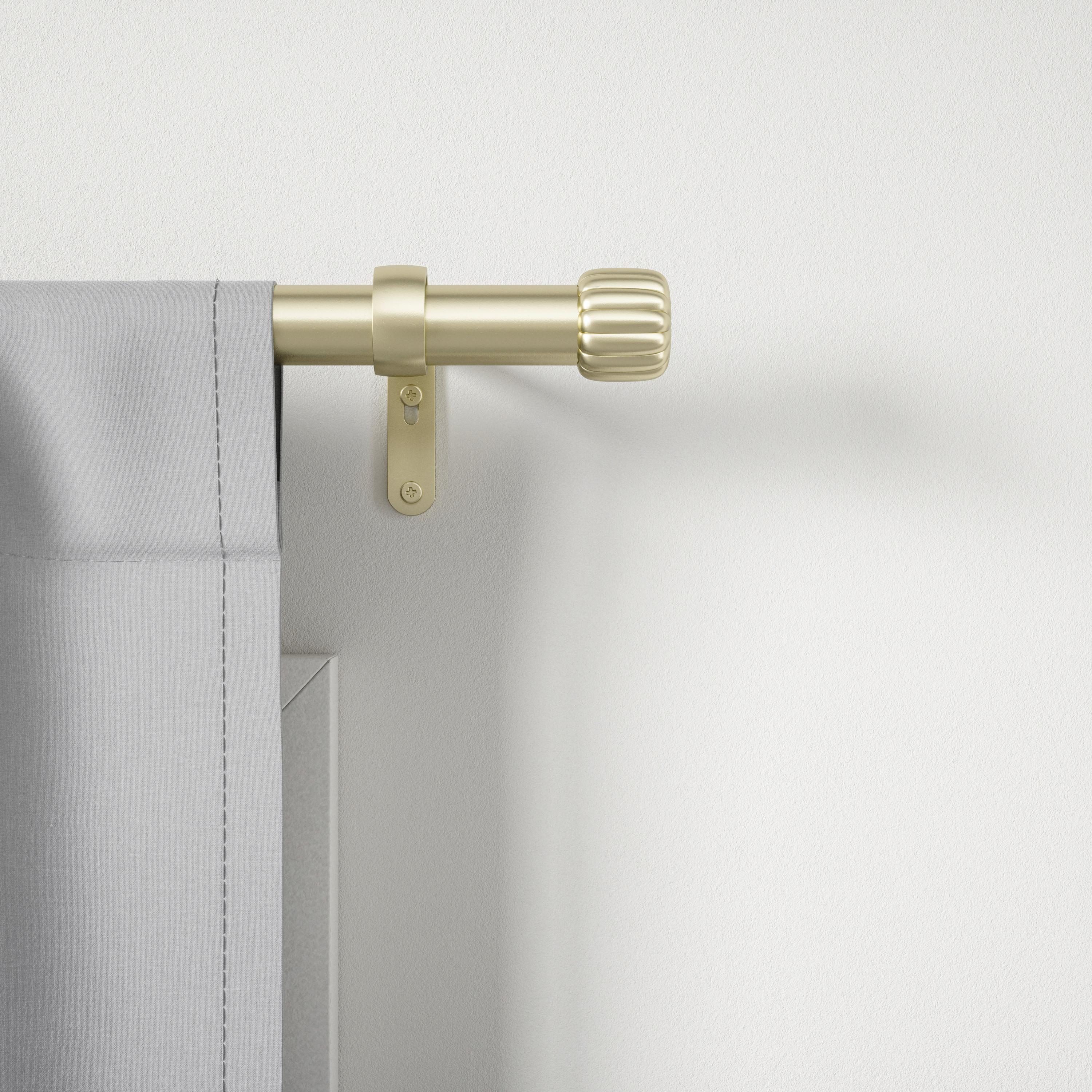 Vorhangstangenset Cleo Goldfarben L: 91-168 cm - Goldfarben, KONVENTIONELL, Kunststoff/Metall (91-168cm) - Umbra