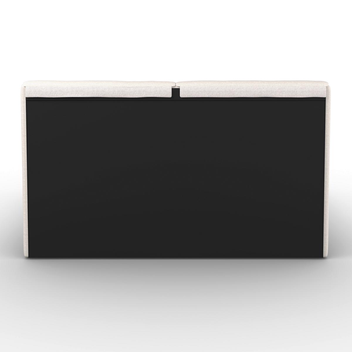 Čalúnená posteľ PERLA 180x200 cm, béžová - čierna/prírodná farba, Modern, drevo/textil (180/200cm) - Bessagi Home