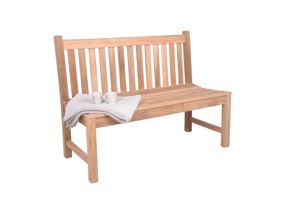 Gartenbank Holz Solo 2-Sitzer Solo - Braun/Naturfarben, MODERN, Holz (60/92/120cm) - Gardenson