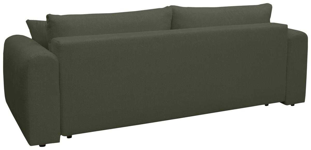 Schlafsofa Supra, Grün B: 245 Cm - Schwarz/Grün, Design, Holz/Textil (245/90/117cm) - MID.YOU