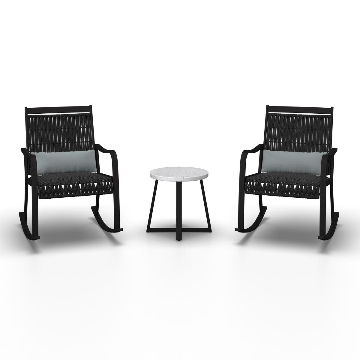 SADA NA BALKON MATHILDA - bílá/černá, Moderní, kov/textil - Bessagi Garden
