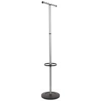Kleiderständer Space I Schwarz /silber Stahl 2 Haken H: 172cm - Silberfarben/Schwarz, MODERN, Stein/Metall (49/172/35cm) - MID.YOU