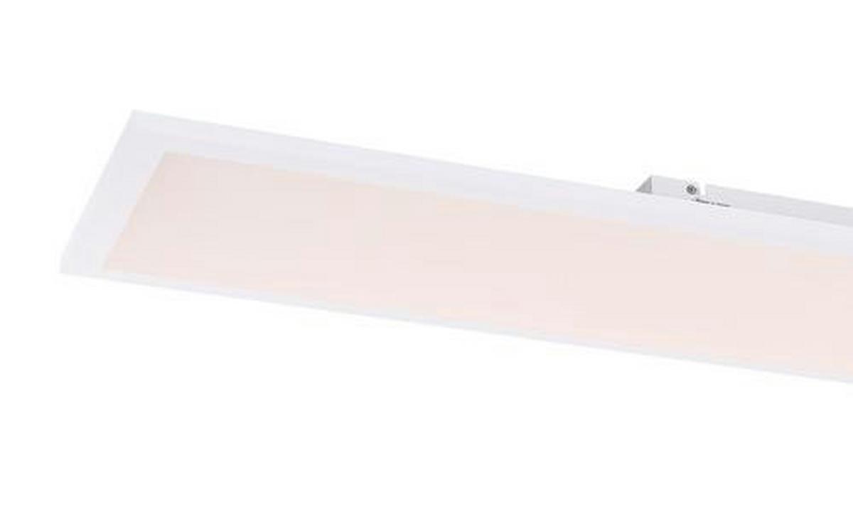 Led-deckenleuchte Rosi L: 120 Cm - Opal/Weiß, Basics, Kunststoff/Metall (120/30/5,5cm) - Globo